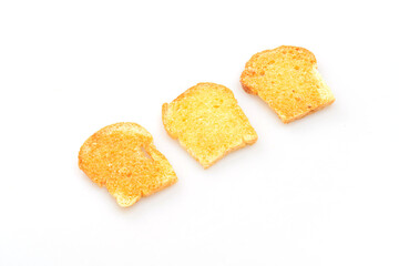baked crispy bread with butter and sugar