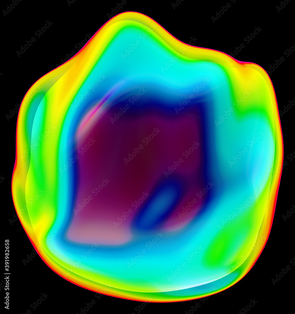 Poster fashionable 3d shape abstraction for design