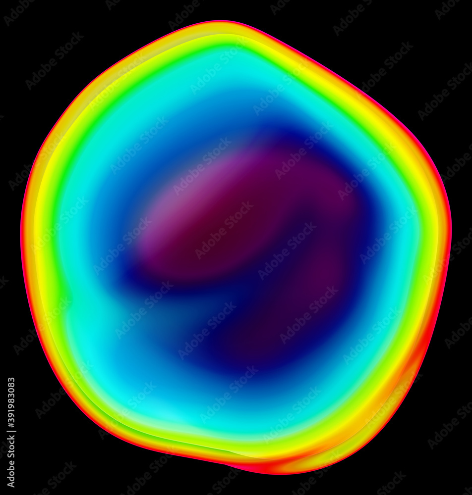 Poster fashionable 3d shape abstraction for design