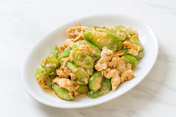  Stir Fried Angled Gourd with Egg