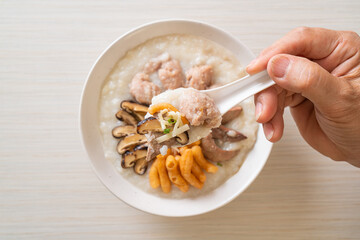 Pork Congee or Porridge with Pork