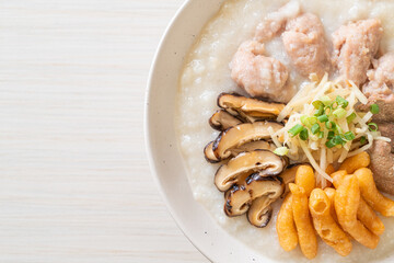 Pork Congee or Porridge with Pork