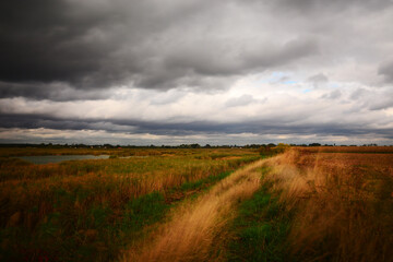 clouds over the lake