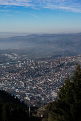 Obraz premium aerial view of the city Sarajevo BiH