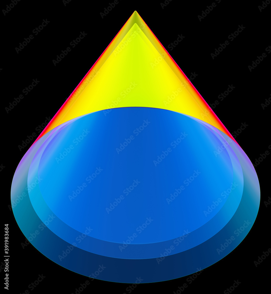 Poster fashionable 3d shape abstraction for design
