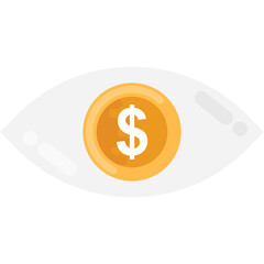 
A simple eye representing monitoring concept
