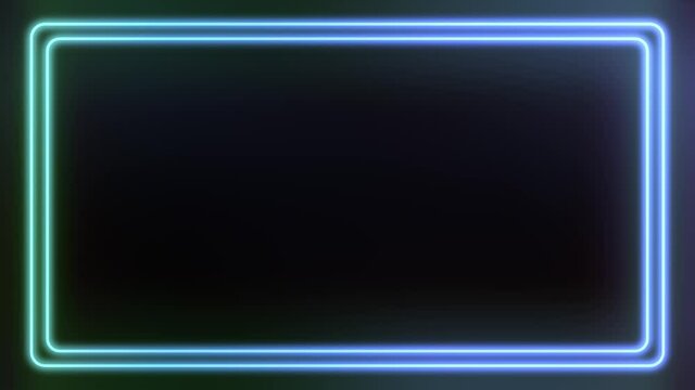 Glowing neon light boarder 