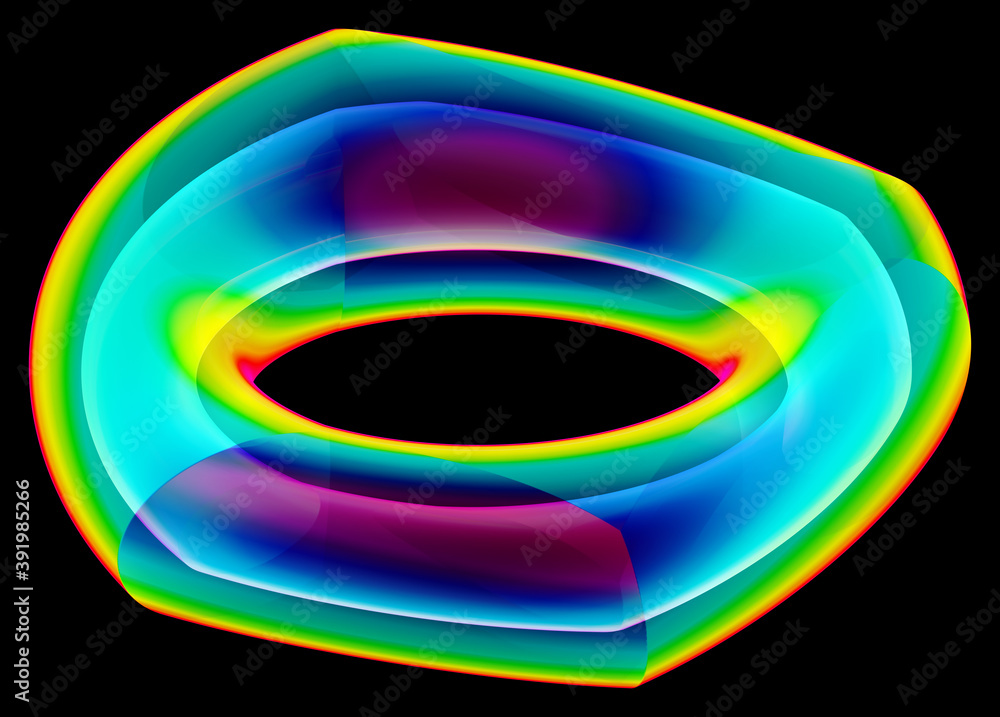 Poster fashionable 3d shape abstraction for design