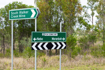 Signpost for South Walker Creek Mine.