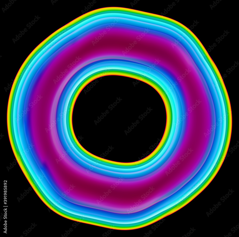 Poster fashionable 3d shape abstraction for design