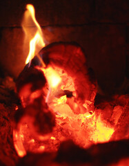 Burning fire wood. Background