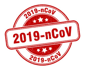 2019-ncov stamp. 2019-ncov label. round grunge sign
