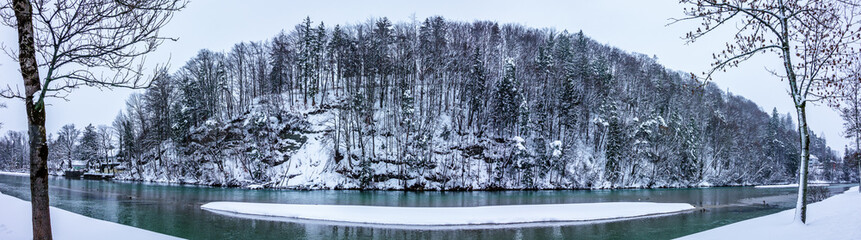 Fototapeta premium small river at the european alps