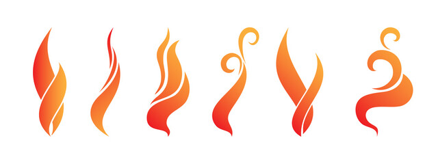 flame, fire. logo, vector illustration.