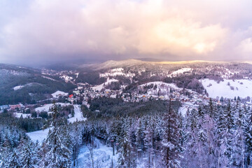 Fototapeta na wymiar Winter in Jizera Mountains