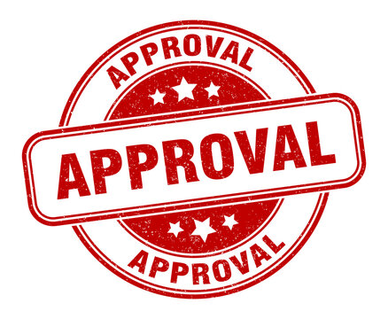 approval stamp. approval label. round grunge sign