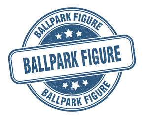 ballpark figure stamp. ballpark figure label. round grunge sign
