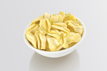 Papdi Gathiya or gathia, ganthia, ganthiya, papadi, Fafada made by gram flour, popular Gujarati snack, Pouch Packing Namkeen or namkin Common Street Food.