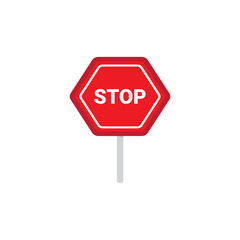 Stop sign icon isolated on white background. Vector illustration