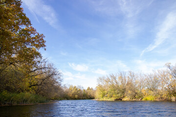 forest river in autumn