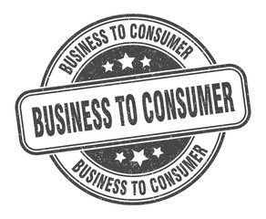 business to consumer stamp. business to consumer label. round grunge sign