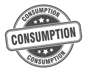 consumption stamp. consumption label. round grunge sign