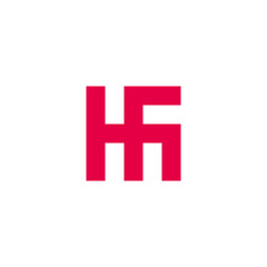 Obraz premium abstract letter hr simple geometric square logo vector