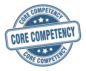 Fototapeta premium core competency stamp. core competency label. round grunge sign