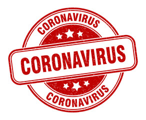 coronavirus stamp. coronavirus label. round grunge sign
