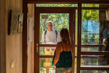 Massage therapist at patient's home.