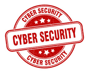 cyber security stamp. cyber security label. round grunge sign