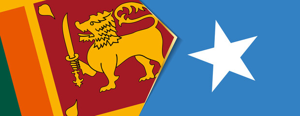 Sri Lanka and Somalia flags, two vector flags.