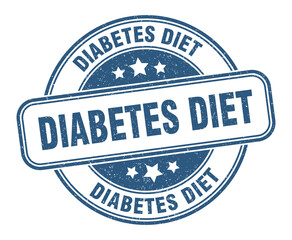 diabetes diet stamp. diabetes diet label. round grunge sign