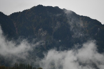 clouds over the mountains