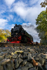 The Brockenbahn locomotive of the Harz mountain national park