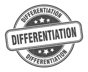 differentiation stamp. differentiation label. round grunge sign