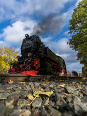 The Brockenbahn locomotive of the Harz mountain national park