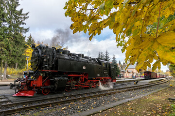 The Brockenbahn locomotive of the Harz mountain national park
