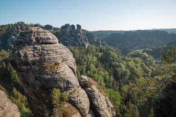 View of Elbe Sandstone Mountains