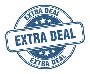 extra deal stamp. extra deal label. round grunge sign