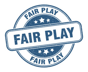 fair play stamp. fair play label. round grunge sign
