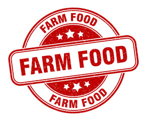 farm food stamp. farm food label. round grunge sign