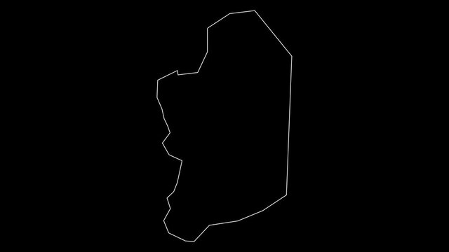 Pailin Cambodia province map outline animation