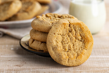 Peanut Butter Cookies and Glass of Milk