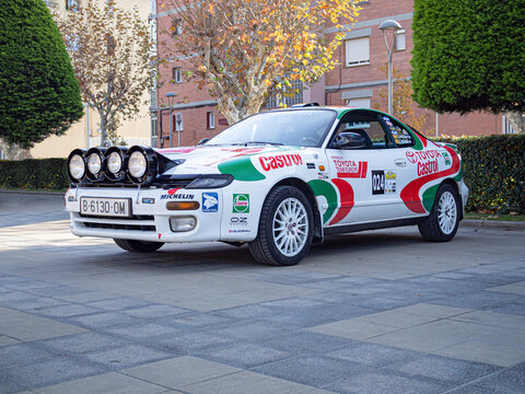 MONTMELO, SPAIN-NOVEMBER 30, 2019: 1989 Toyota Celica GT-Four ST185 Rally Car (based on Fifth generation Celica T180)