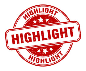 highlight stamp. highlight label. round grunge sign