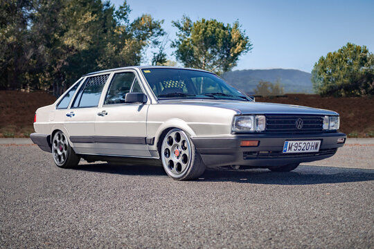 MONTMELO, SPAIN-SEPTEMBER 29, 2019: 1983 Santana GX5 First Generation (B2) (aka Passat B2, Quantum, Corsar, Carat)