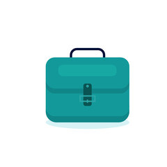 blue suitcase icon sea wave