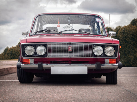 VILNIUS, LITHUANIA-AUGUST 26, 2018: VAZ-2106 Zhiguli at the city streets.