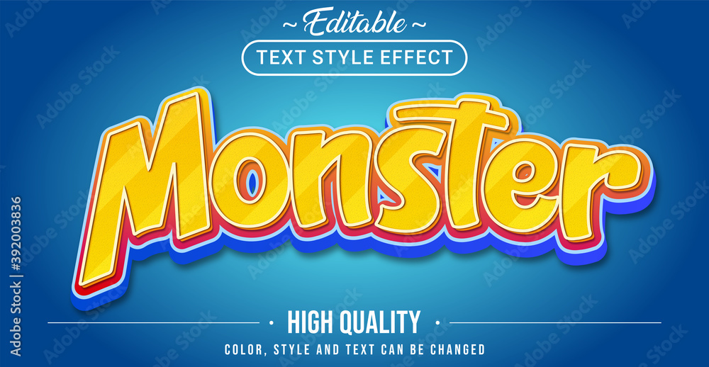 Poster 3D fun cartoon text effect - Editable text effect